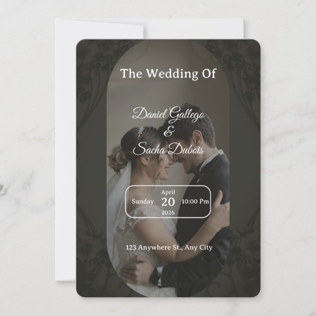 Invitación Luxurious Wedding Invitation  (Anverso)