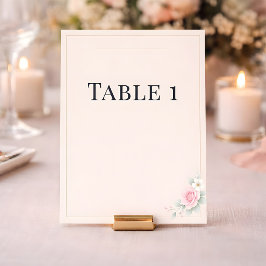 Invitación Luxury Blush Wedding Table Numbers