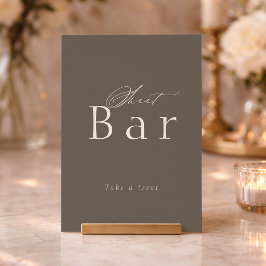 Invitación Luxury Bridal Shower Sweet Treats Sign