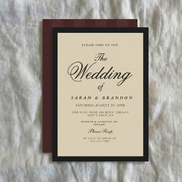 Invitación Luxury Classic Elegant Vintage Style Wedding