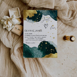 Invitación Luxury Galaxy Wedding - "Just Love" Starry Party