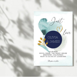 Invitación Luxury Galaxy Wedding - "Just Love" Starry Party