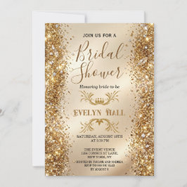Invitación Luxury Gold Glitter Bachelorette Party