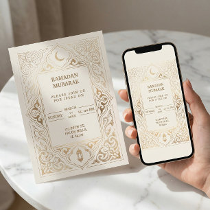 Invitación Luxury Gold Ramadan Iftar 