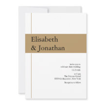 Luxury Gold Ribbon Boda White Background Serif