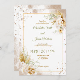 Invitación Luxury Gold Wedding Invitation