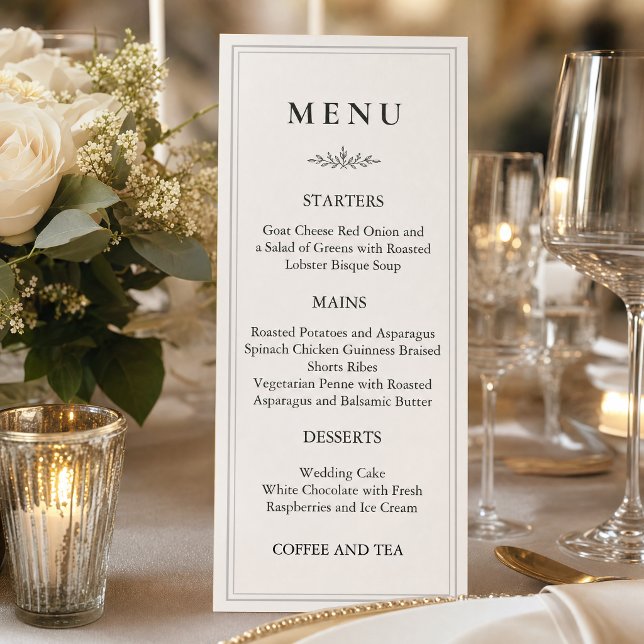 Invitación Luxury Hunter Verde | Elegante Menú Monograma (Luxury Hunter Green | Elegant Monogram Menu Invitation)