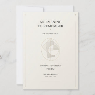 Invitación Luxury Modern Editorial Invitation Template