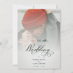 Invitación Luxury Modern Transparency Wedding Photo Script