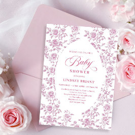 Invitación Luxury Rose Gold Floral Roses Baby Shower Invite