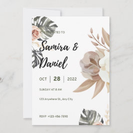 Invitación Luxury Wedding Invitation Gold Foil Style