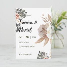 Invitación Luxury Wedding Invitation Gold Foil Style