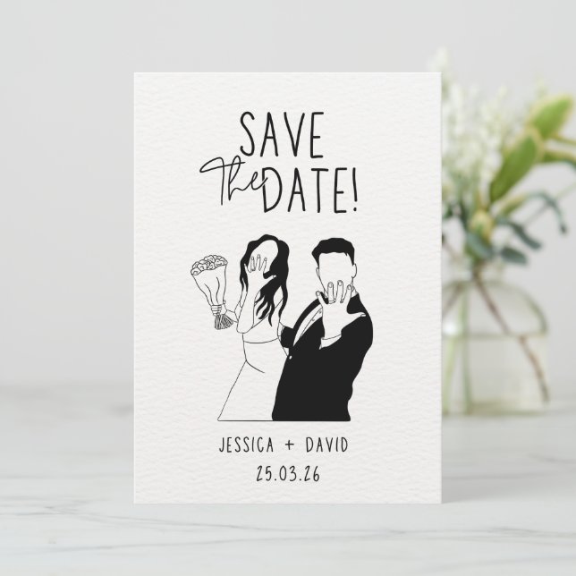 Invitación Luxury Wedding Invitation Gold Foil Style (Anverso de pie)