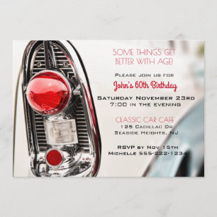 Invitación Luz clásica de la cola de los mediados de siglo