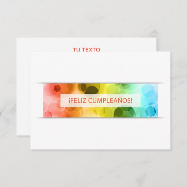 Invitación luz de bokeh feliz cumpleanos (Anverso / Reverso)