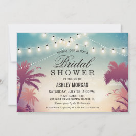 Invitación Luz de cadena de verano Sunset Outdoor Bridal Show