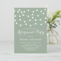 Luz de cuerda blanca Sage Green Retirement Fiesta