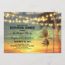 Invitación luz de cuerda de la cadena del ensayo de la playa