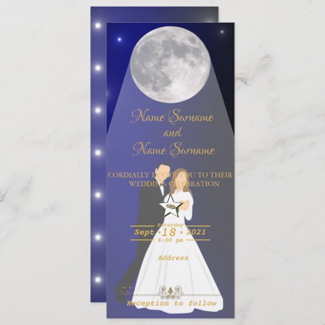 Invitación Luz de luna (Anverso / Reverso)