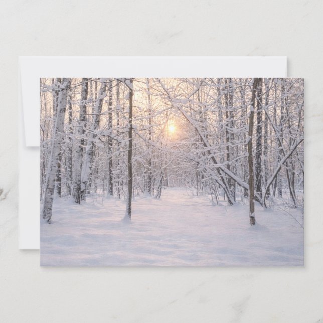 Invitación Luz dorada de invierno (Anverso)