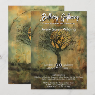 Invitación Luz Enraizada Diseño del Árbol de la Vida