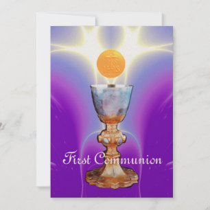 Invitación LUZ ESPIRITUAL Primera Santa Comunión / Cristianda