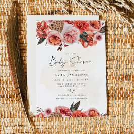 Invitación LYRA Bohemian Chica Fall Floral Baby Shower