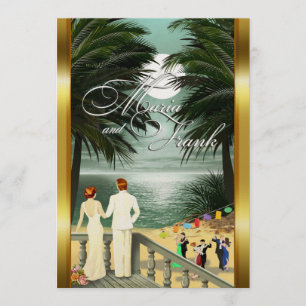 Invitación M&F Boda Champagne Shimmer