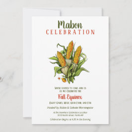 Invitación Mabon Fall Equinox Harvest Corn Bouquet