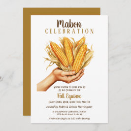 Invitación Mabon Fall Equinox Harvest Corn Bouquet