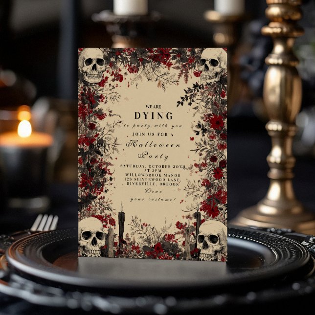 Invitación Macabre Candlelight Gothic Soirée (Subido por el creador)