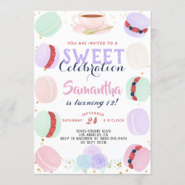 Invitación Macaron Sweet Celebration Cumpleaños
