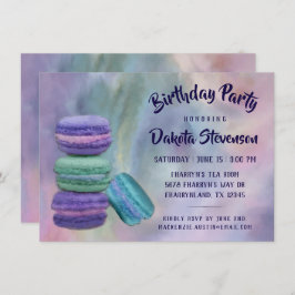 Invitación Macarons caprichosos | Cumpleaños de los dulces fr