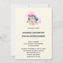 Macarons y Flores Acuarela Boda