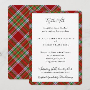 Invitación MacBain Clan Tartan Scottish Plaid