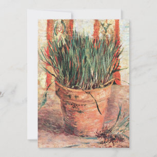 Invitación Maceta de flores en bodegón con cebollino de Vince