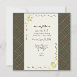 Invitación MacIntyre Hunting Weathered Tartán Boda