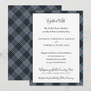 Invitación MacKay Blue Red Clan Tartan Scottish Plaid
