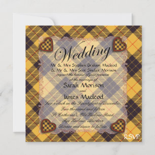 Invitación Macleod of Lewis & Ramsay Scottish tartan - Plato