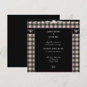 Invitación MacPherson Tartan Plaid Boda