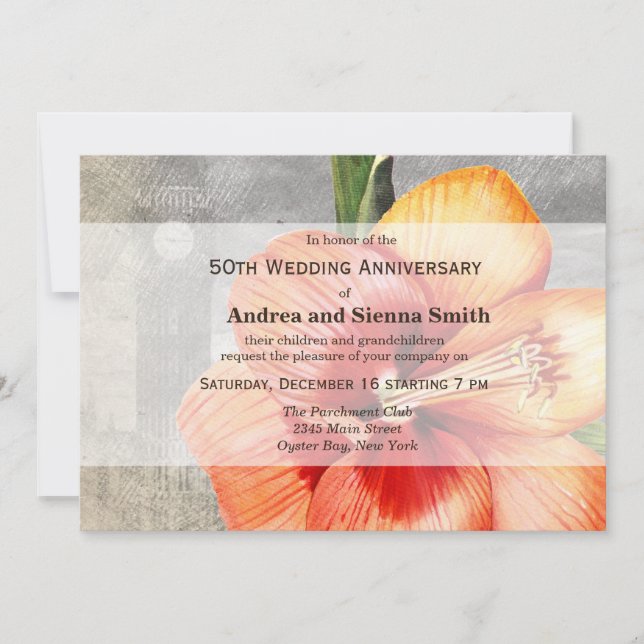 Invitación Macro flower Tiger Lily (Anverso)