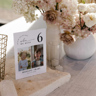 Invitación MADDIE When We Were Table Numbers