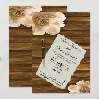 Invitación Madera