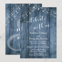 Madera Azul Rústica y Luces Celebran con Nosotros