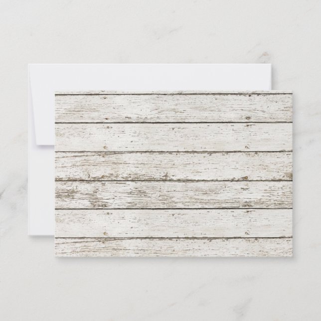 Invitación madera blanqueada rosa rosa rosa rosado matrimonio (Anverso)