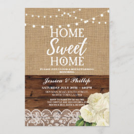 Invitación Madera color de rosa casera rústica de la