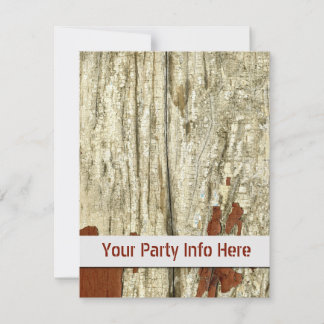 Invitación Madera de granero deteriorada vintage pintura desc
