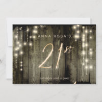 *~* Madera de granos ruidosos 21º Cumpleaños Inv
