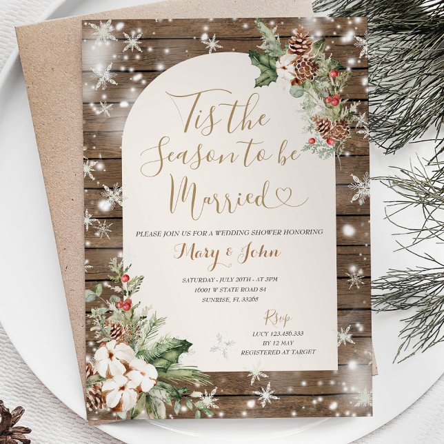 Invitación Madera esta temporada para ser Navidades casados F (Subido por el creador)