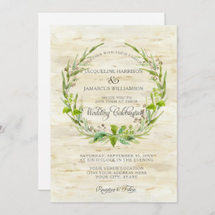 Invitación Madera forestal Bosque Bosque Bosque Bosque BOHO P